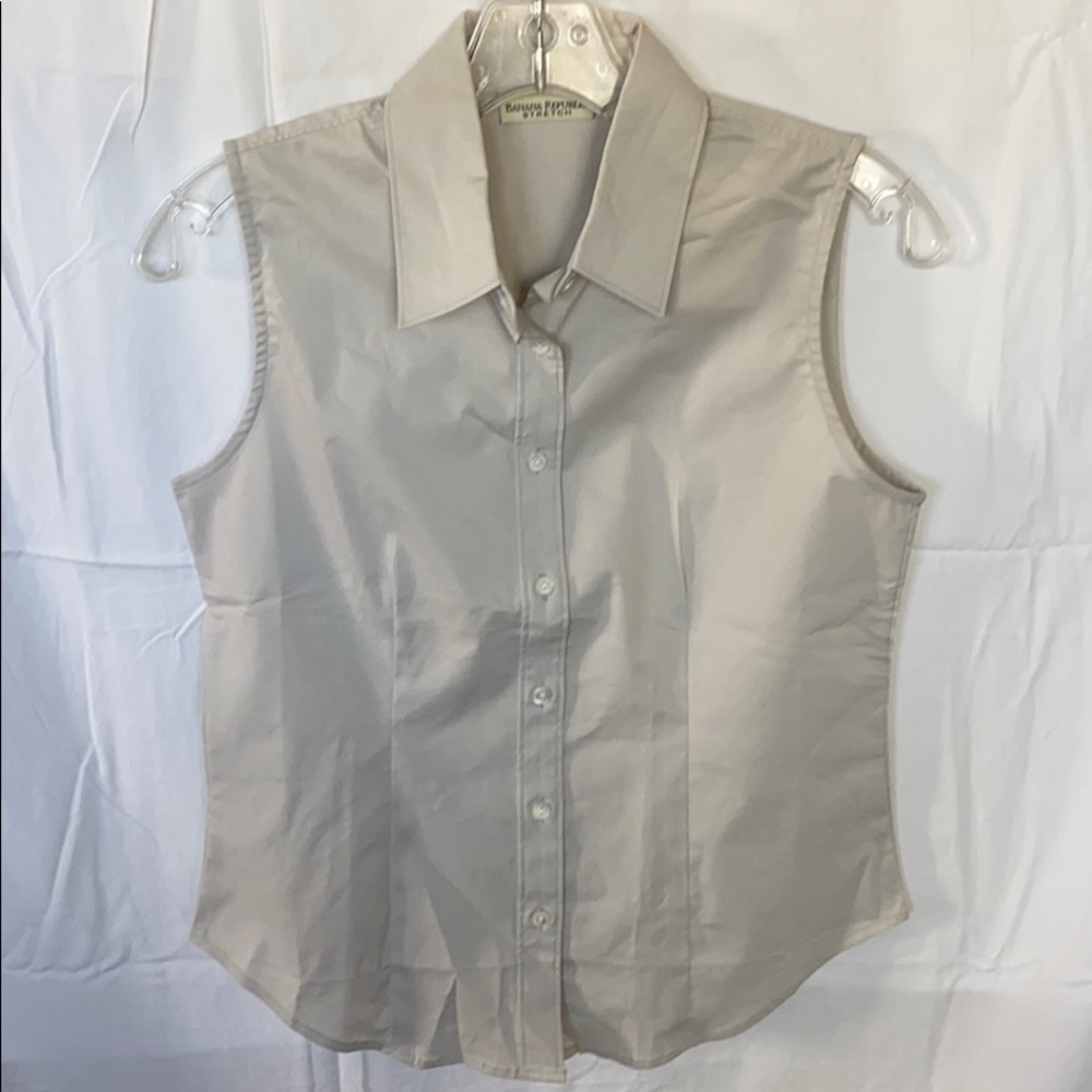 NWT Banana Republic XS sleeveless buttondown shirt